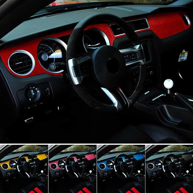 

Suede Fluff Dashboard Panel Decoration Cover For Ford Mustang 2010-2014 Interior Accessories