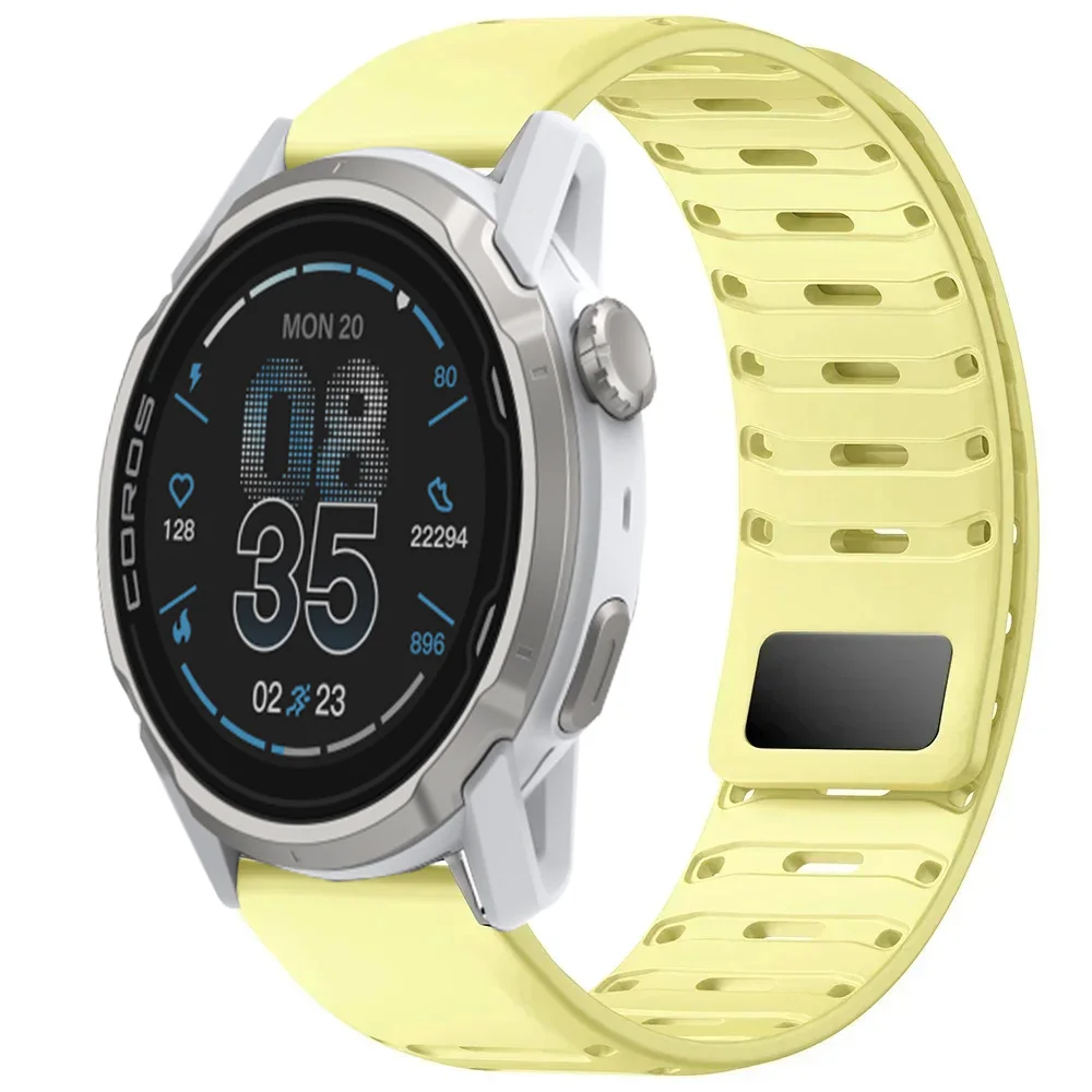 Enhanced Breathable Silicone Strap with Magnetic Buckle - 22mm