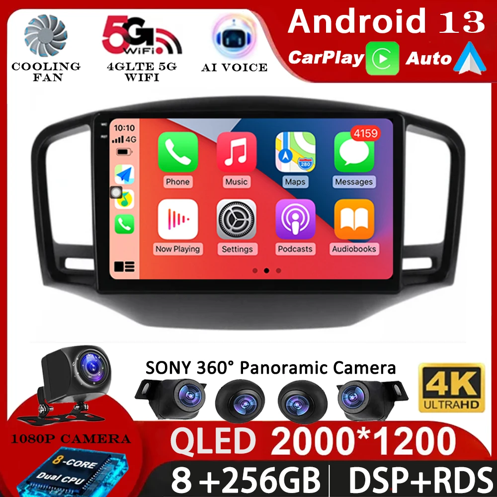 

For Roewe MG 350 2010-2016 8Core 8+256G 2K QLED Car Multimedia Radio GPS CarPlay 360 Panoramic Voice Control 4G WiFi Head Unit