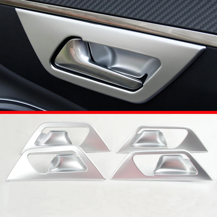 

ABS pearl Chrome Inside Interior Door Handle Cover Trim For Peugeot 3008 2016 2017 Car Accessories Stickers
