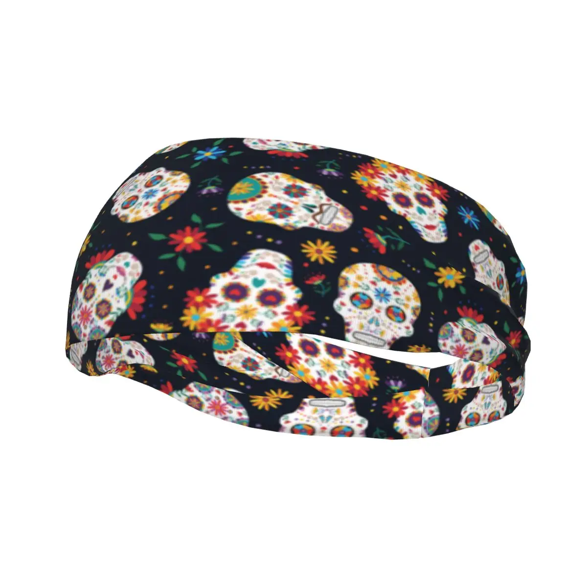 

Sugar Skull Day Of The Dead Sweatband Workout Sweat Headband for Women Men Mexican Skeleton Hair Bandage Jogging Yoga Hairband