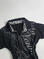 T-shirt Polo Vintage Y2k avec lettres imprimées des années 90, Slim, gothique, Punk, esthétique, Harajuku, vêtements d'été pour femmes, Streetwear, haut court, t-shirts Grunge 3