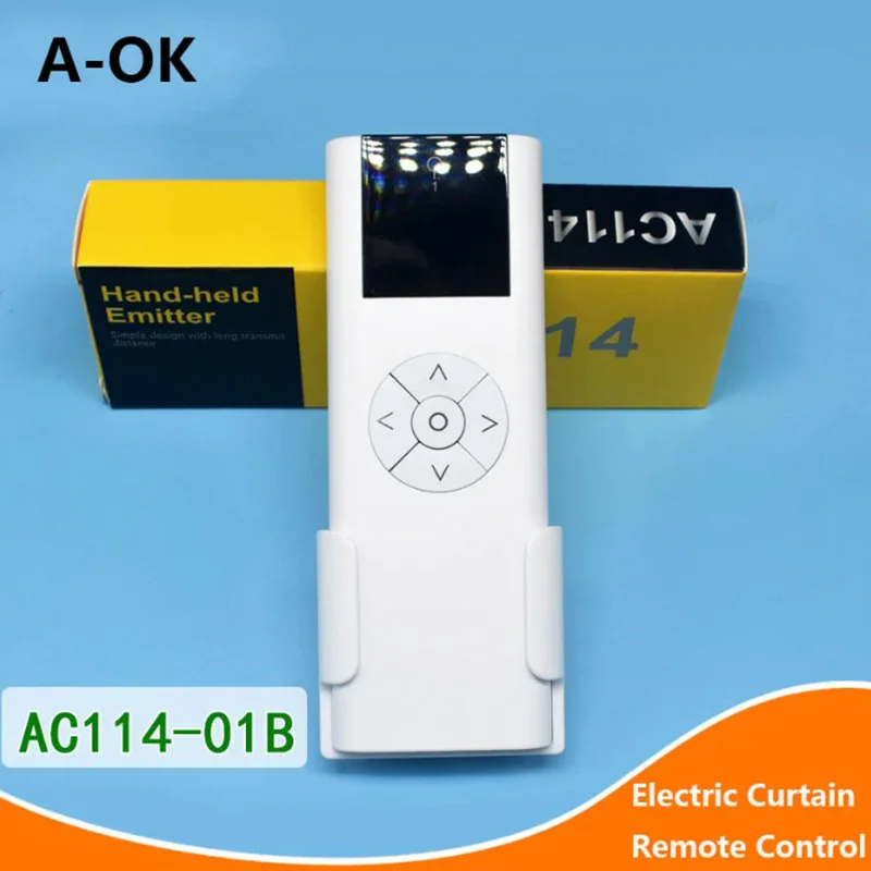 

AC114-1 Electric Curtain Remote Control Single Channel Single Control RF433 Wireless Transmitter Remote Control For A-OK Motor