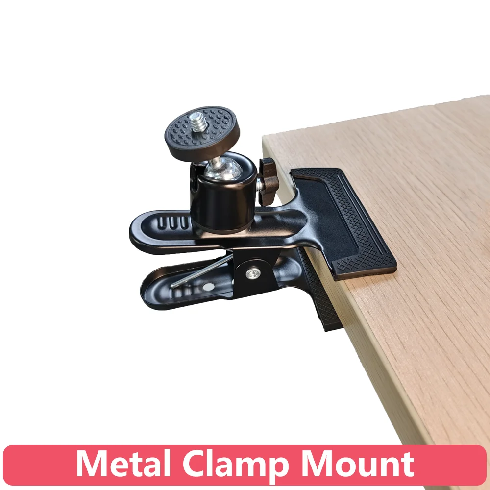 Metal Clamp Mount 1/4 Screw Adapter for GoPro Hero 13 12 11 10 9 insta360 SJCAM SJ4000 AKASO DJI OSMO Action Camera Accessories