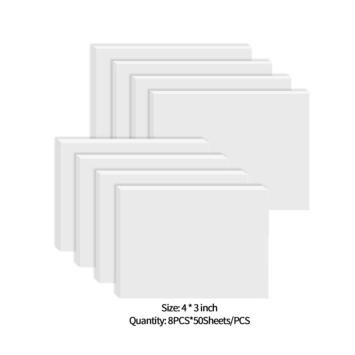 Clear Transparent Sticky Notes Set - 400 Sheets, 3x4 Inches, Self-Adhesive Translucent Pads