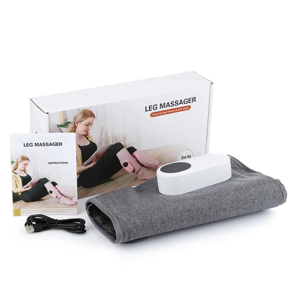 Elektrescht Beenopluedapparat mat Kompressiounsmassagegerät a mat dräi Massagemodi fir Oberschenkel a Knéi, 360° Allround-Package_voghion.com