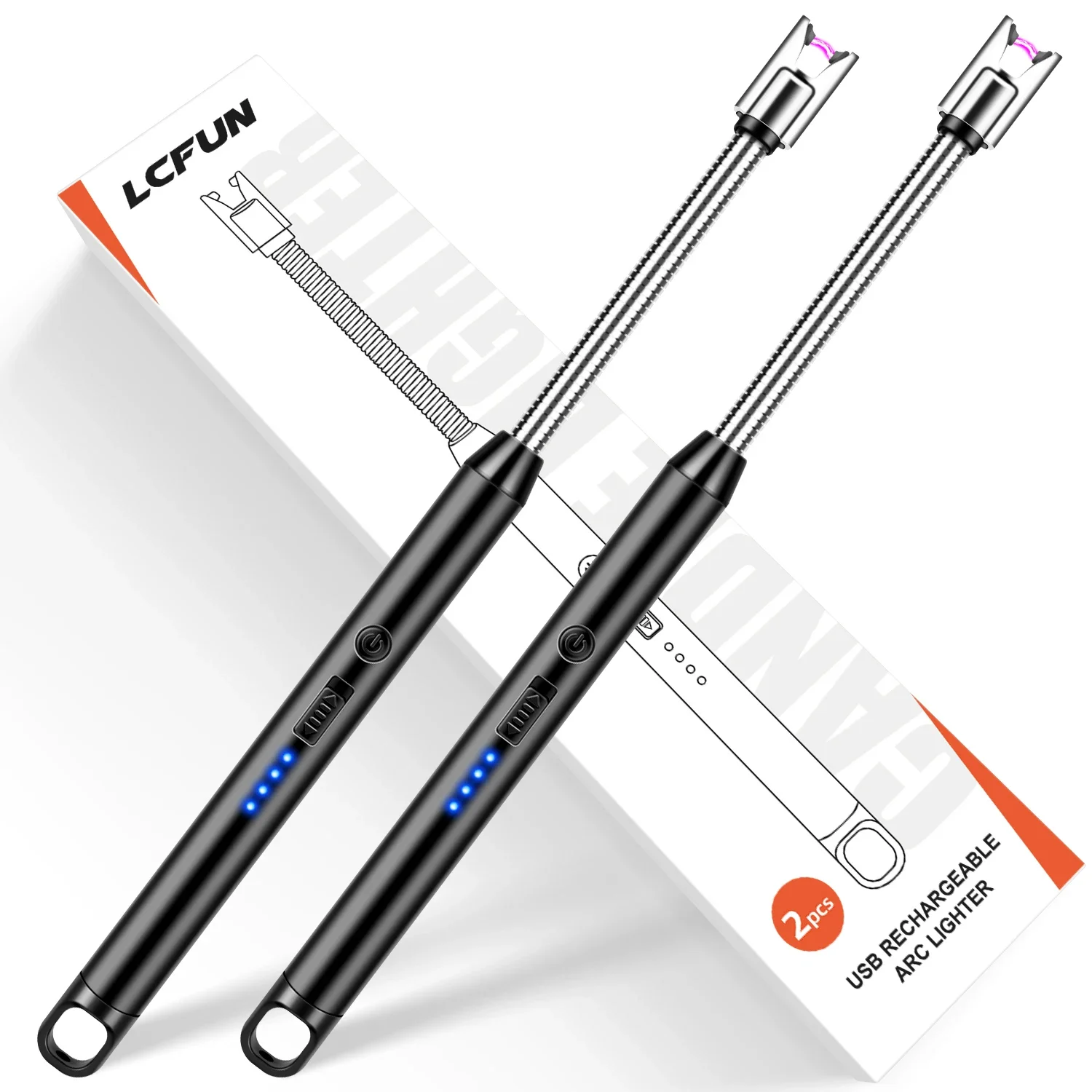 Home Kitchen Gas Stove Candles Outdoor BBQ Igniter, Rechargeable USB Windproof Lighter Smoking Accessories, Lighters Smoking 1