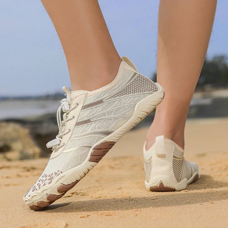 Men Women Aqua Shoes Quick Dry Five Finger Barefoot New Outdoor Upstream Wading Swimming Water Shoes Summer Beach Sneakers
