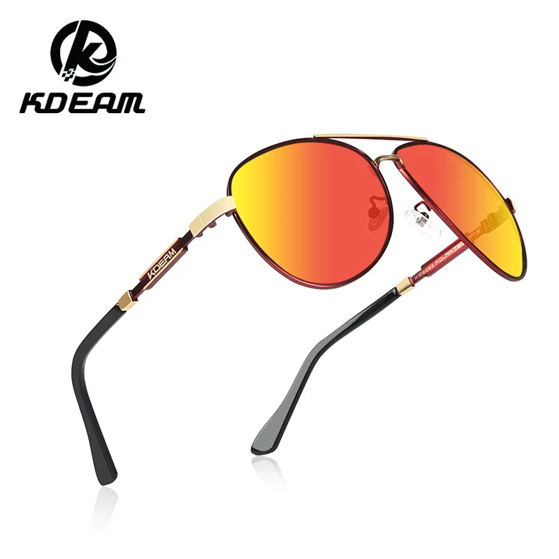 

KDEAM Dropshipping 2023 Cool Pilot Sunglasses Driving Travelling Men Women Polarized UV400 Sun Glasses Shades Italy Design