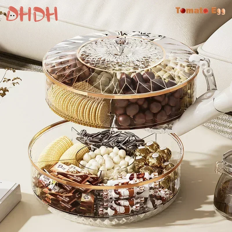 صندوق تخزين بلاستيكي مستدير قابل للدوران