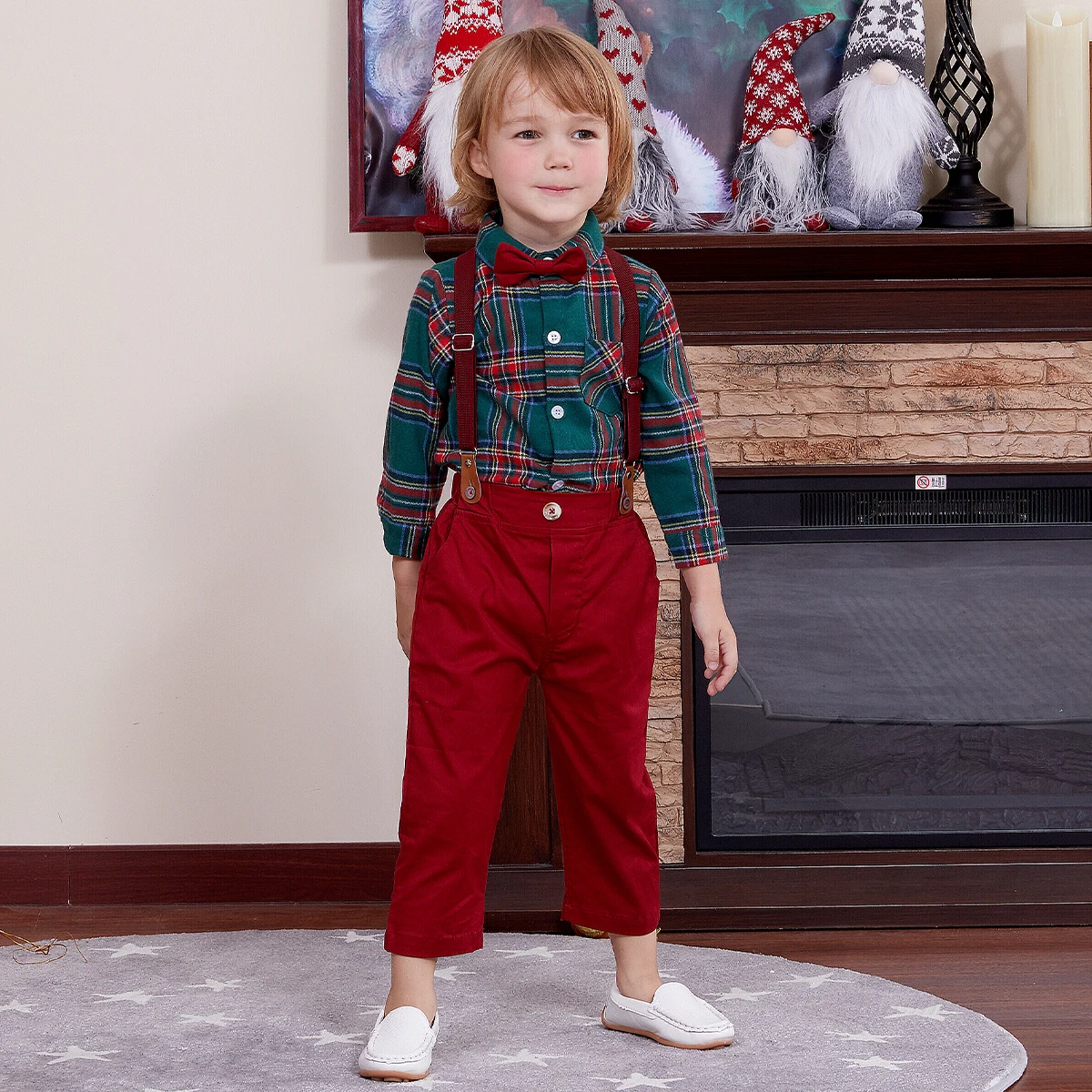 Dress Shirt Suspenders Formal Dress For Child Boy Baby Christmas