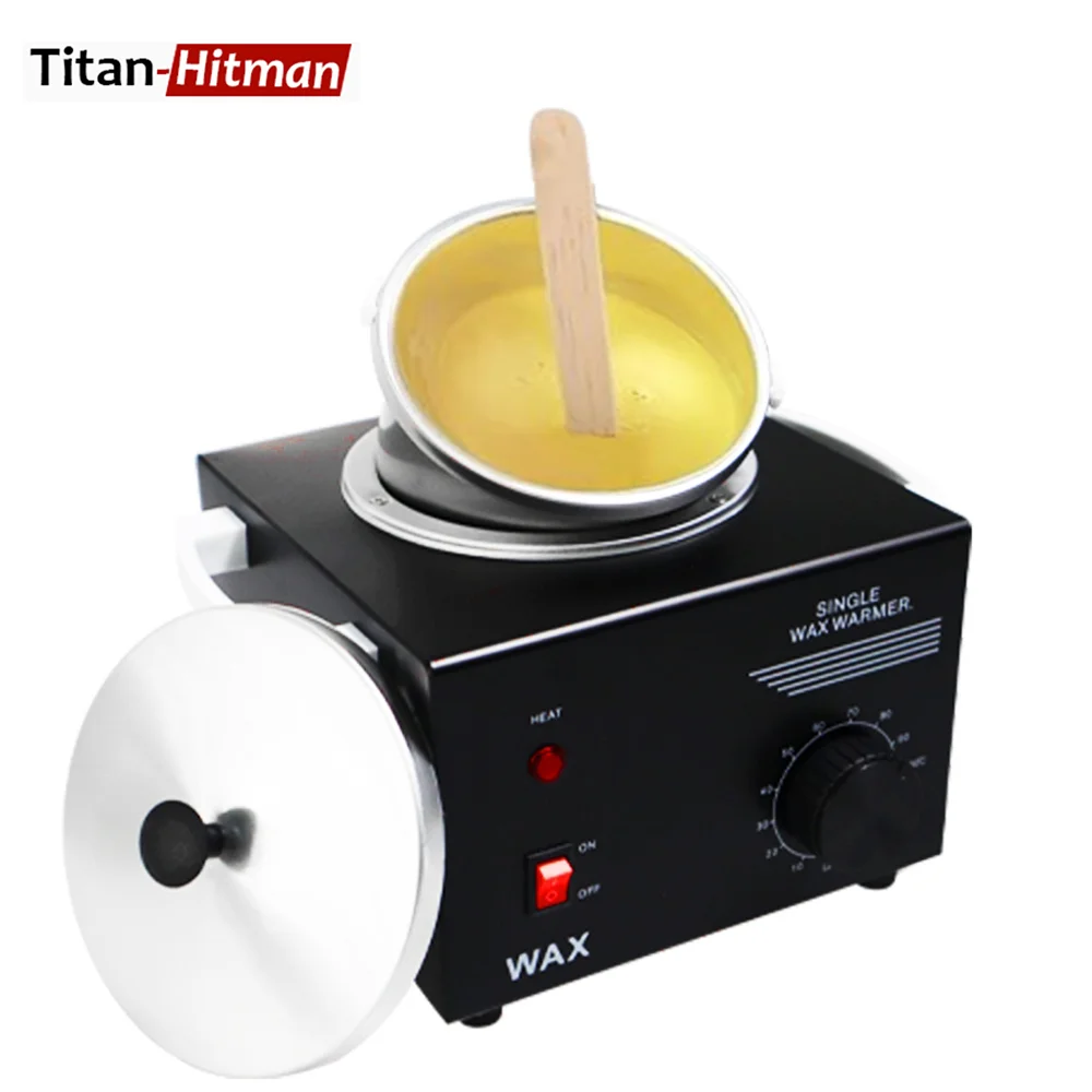 Electric Single Pot Wax Warmer Household Skin SPA Equipment With Adjustable Temperature Set With 50 Pcs Wood Craft Sticks