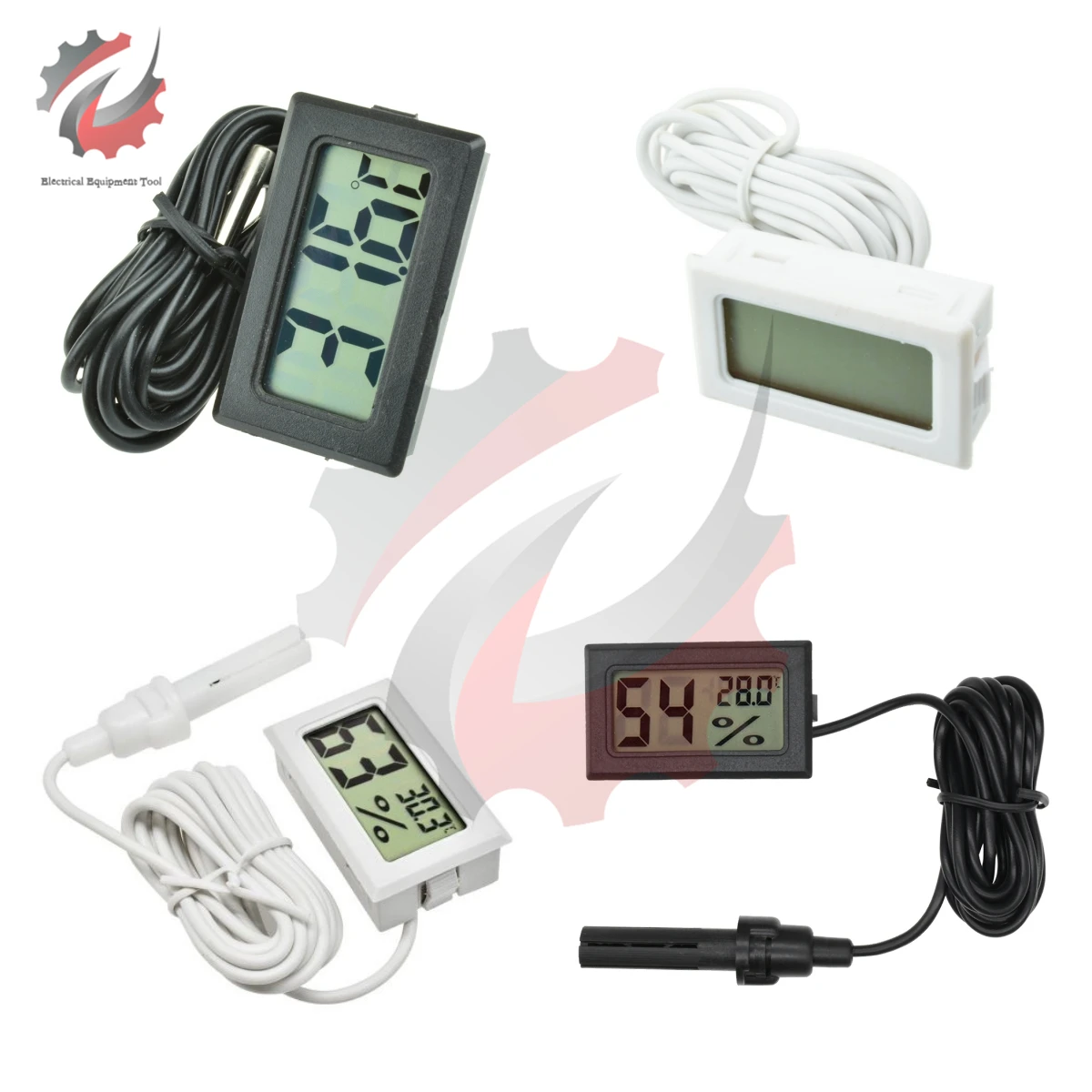 Mini LCD Digital Thermometer Hygrometer Thermostat Indoor Convenient  Temperature Sensor Humidity Meter Gauge Instruments Probe