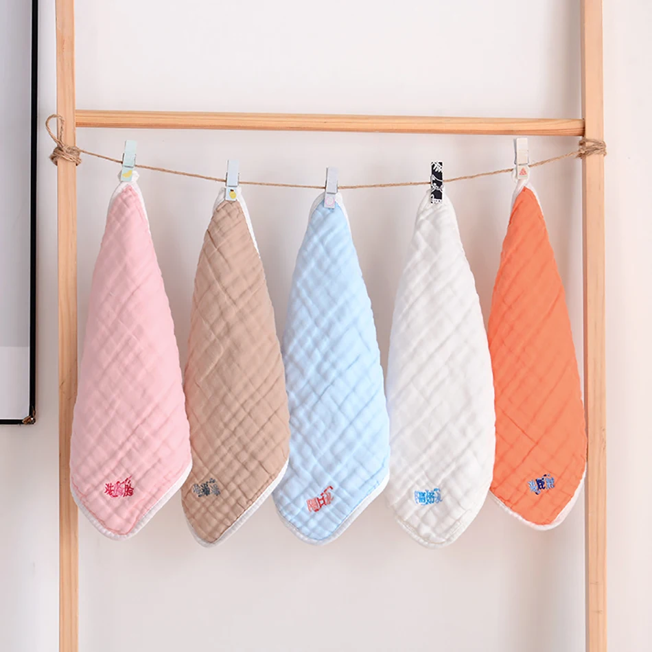 Baby Face-towel cute cartoon cotton super soft baby towel small square wipes 30*30cm 5pcs cotton towel,baby towel,square towel