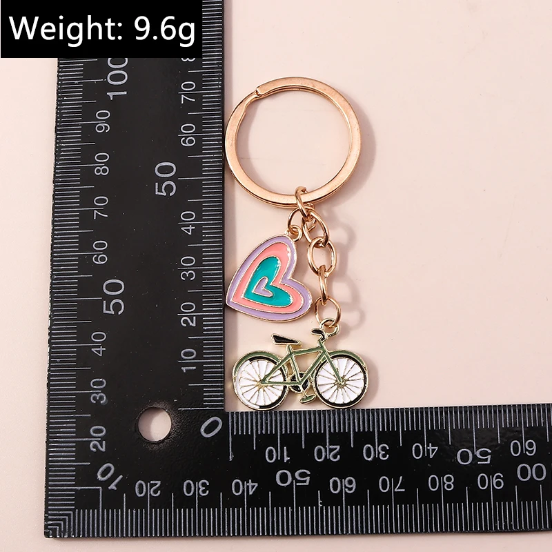 Aihua Cute Flower Red Heart Keychain For Women Men Girls Lovely Colorful Heart Keyrings Handbag Car Key Jewelry Accessories – Detail 8