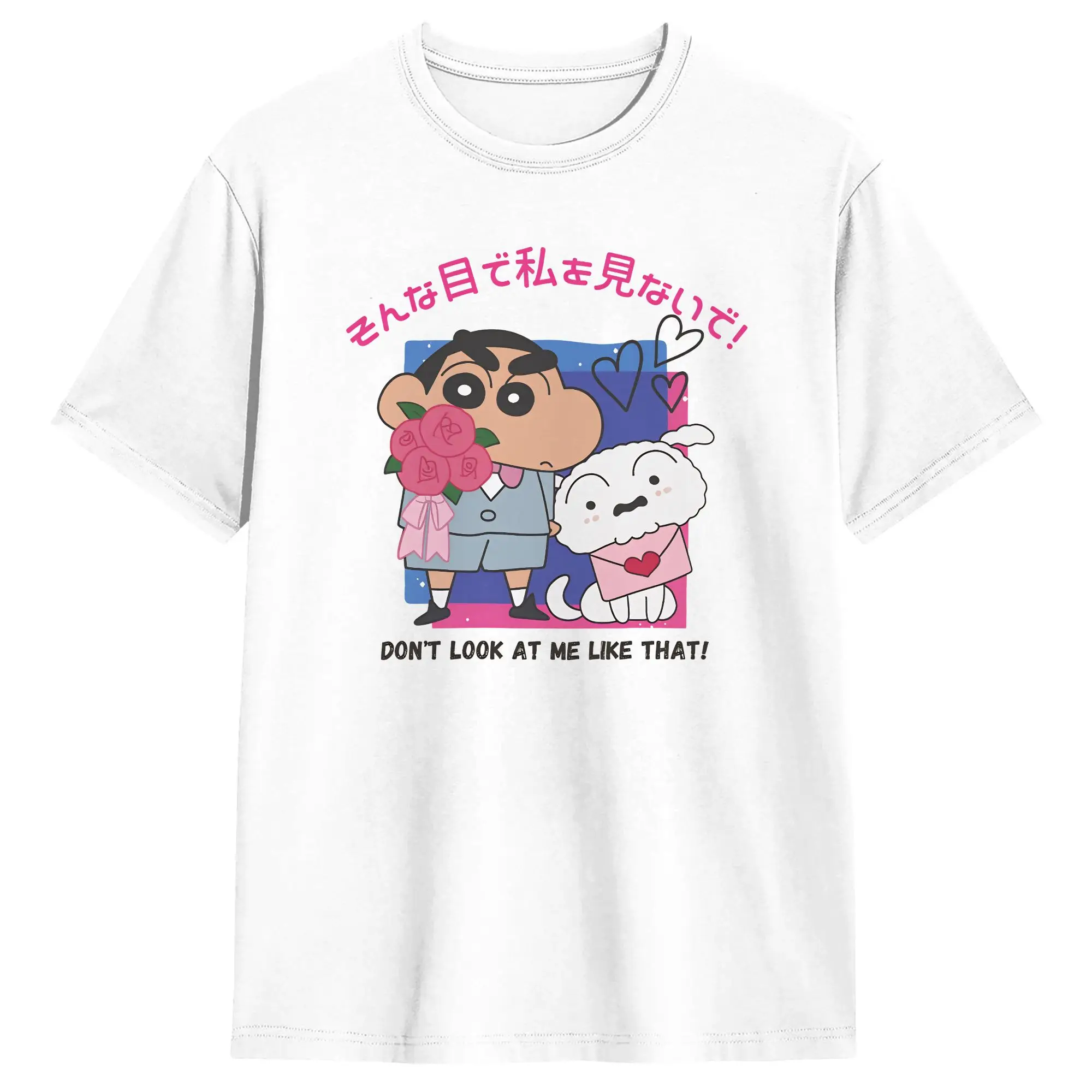 Maglietta da uomo Crayon Shin-chans, divertente t-shirt a maniche corte con scollo rotondo, in cotone, taglie forti - immagine 3