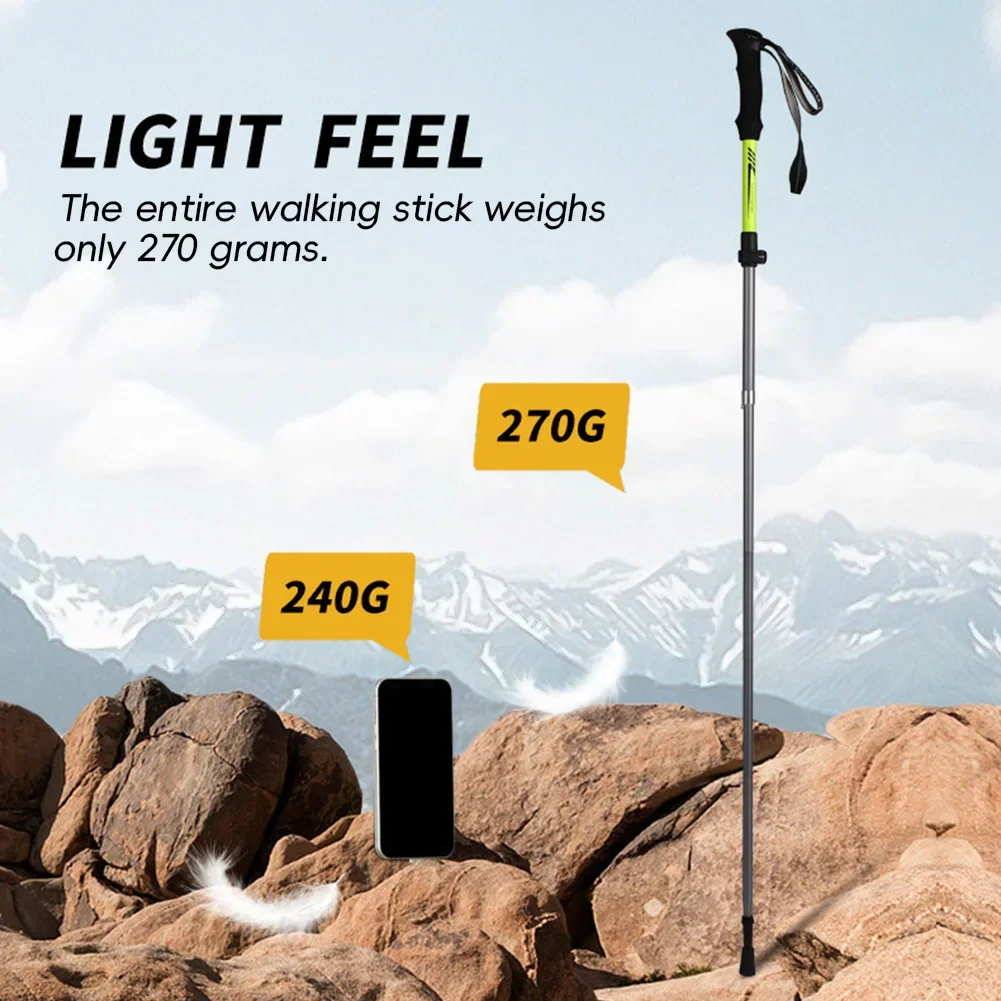 Ultralight Carbon Fiber Telescopic Trekking Pole