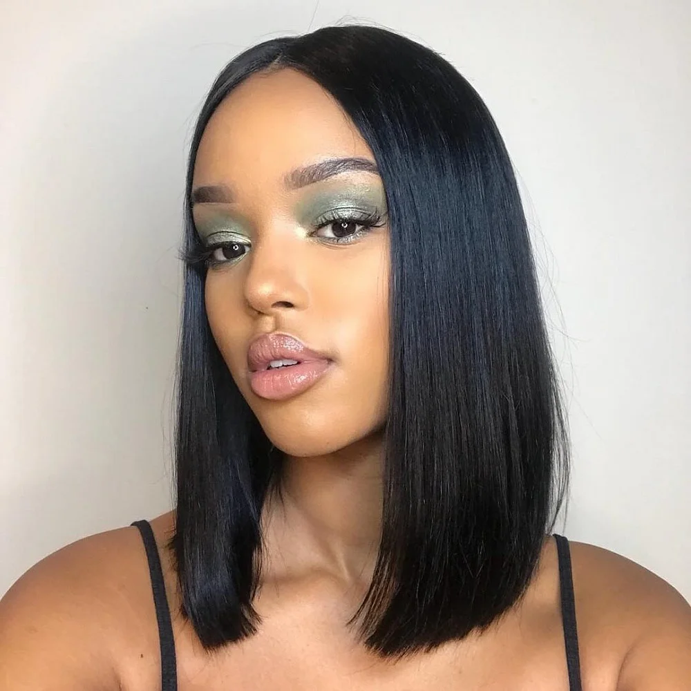 

Парики из человеческих волос короткий Боб, прямые волосы 13 х4, парики из человеческих волос на сетке спереди для черных женщин, HD Прозрачная сетка