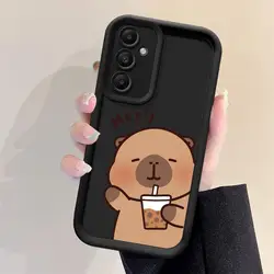 Adorable Cartoon Capybara Soft Shell Phone Case - Galaxy A51 5G (Mix01)