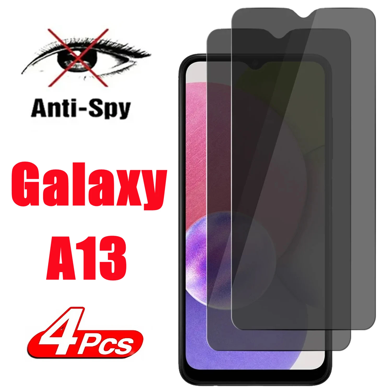 2/4Pcs Anti Spy Tempered Glass For Samsung Galaxy A13 A12 A14 A15 A25 A35 A55 5G Screen Protector Privacy Glass Film