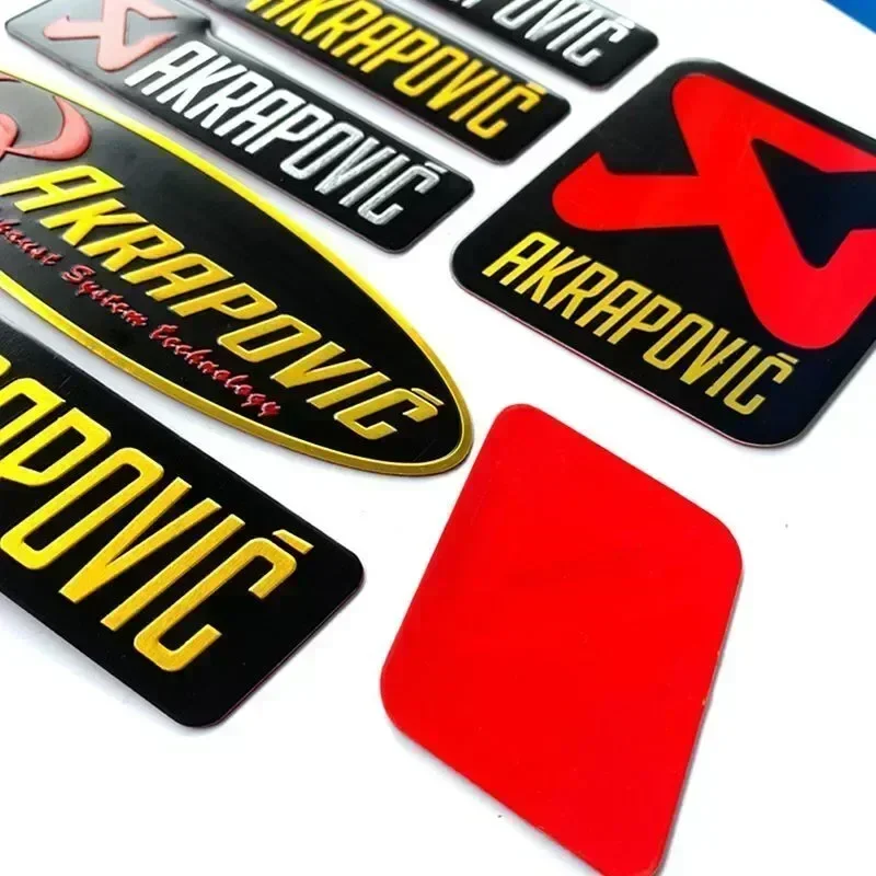 Motorcycle Stickers Vinyl Stickers Custom Stickers Motorcycle Accessories Motorcycle Exhaust Pipe Stickers Moto Aluminium Label Decal Waterproof Heat Resistant for Honda Yamaha Akrapovic Decals Racer
