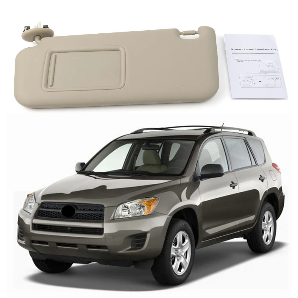 

Car Beige Sun Visor Protection Sunscreen Sunshade Left Side For Toyota RAV4 Rav 4 2006 2007 2008 2009 2010 74320-42501-A1