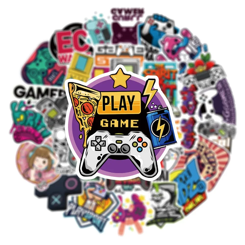 50pcs Cool Vintage Video Game Stickers Decal Skateboard Laptop Phone Bike Car Funny Waterproof Sticker Kids Classic Toys - 4