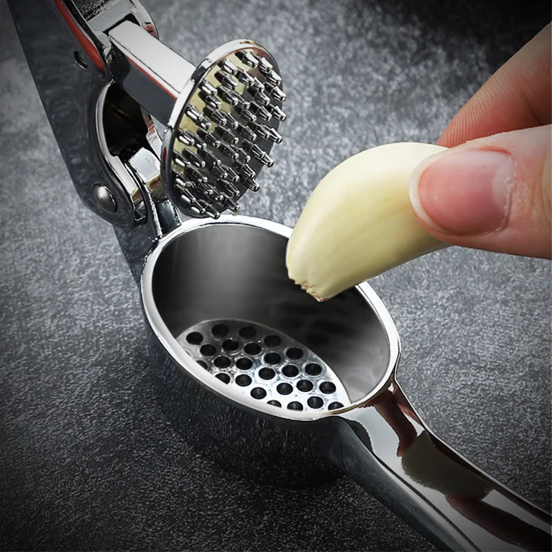 Zinc Alloy Garlic Press Manually Mashed Machine Crusher Handheld