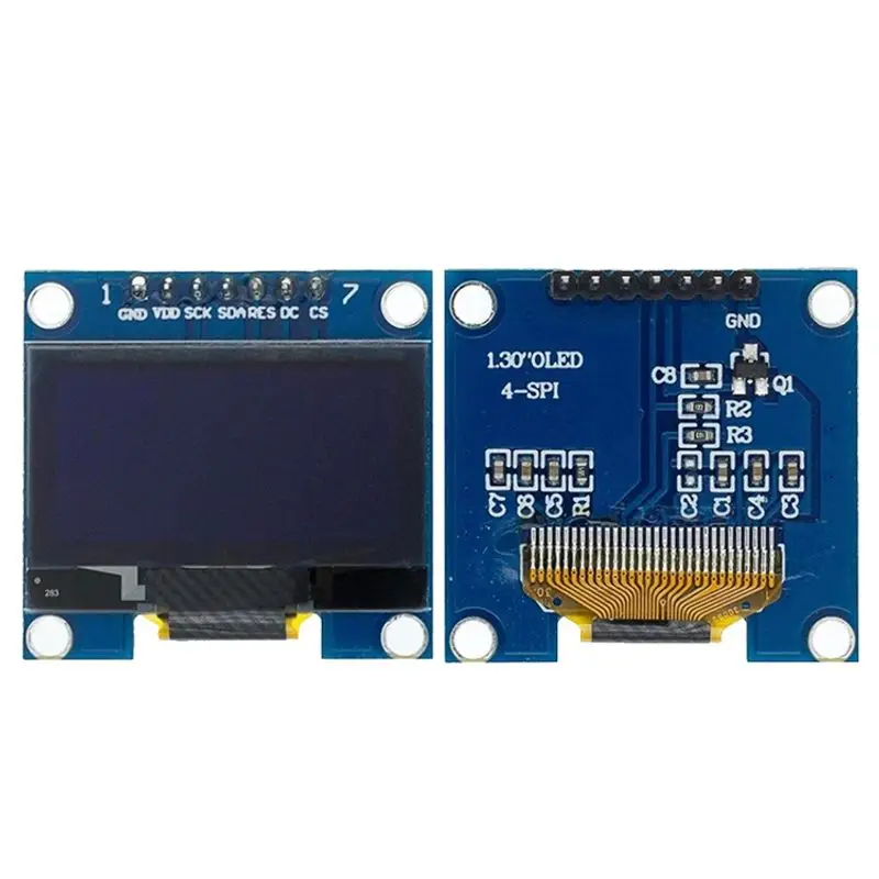 1.3 인치 OLED 디스플레이 모듈 흰색/파란색 128X64 SPI/IIC I2C 컬러 4Pin/7Pin 스크린 보드 통신