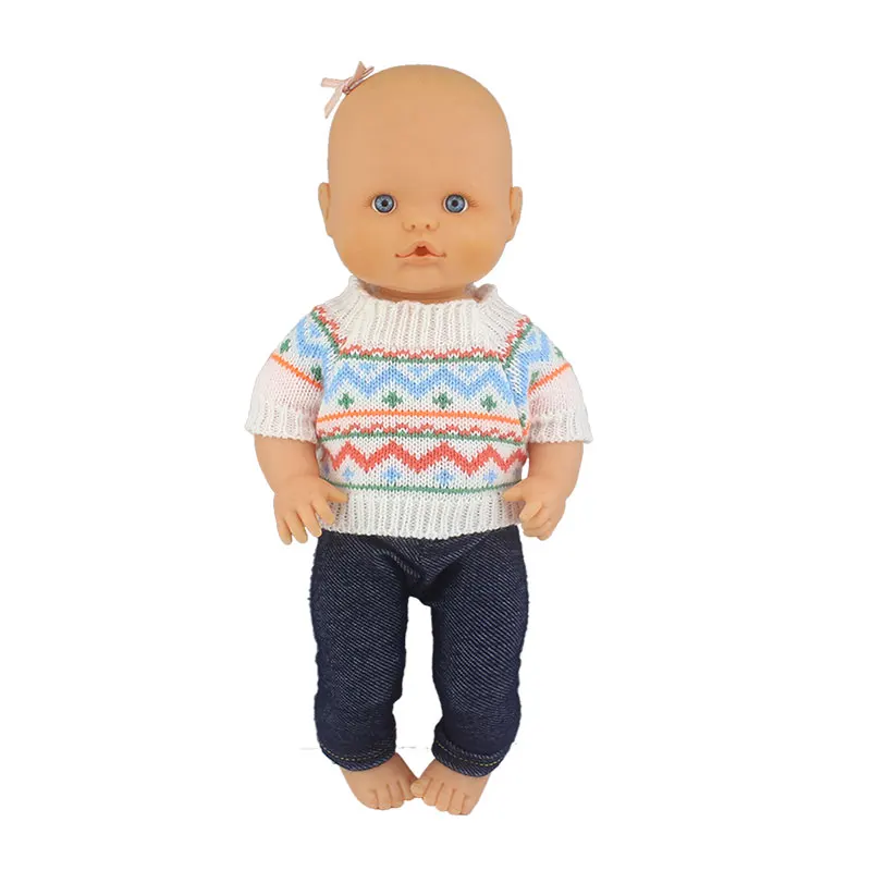 Sweater+Pants New Doll Clothes Suit For 32cm Nenuco Baby Doll 12 13 inch Bebe Doll Accessories 5