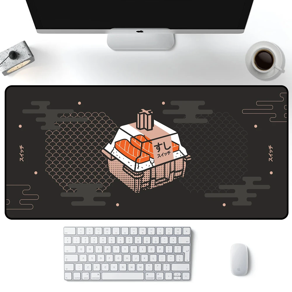 Tapete de Mesa Estendido para Gamer Mouse Japonês Sushi Suitchi Tapete de Mesa Latop Tapete para Jogos de Computador - Imagem 5