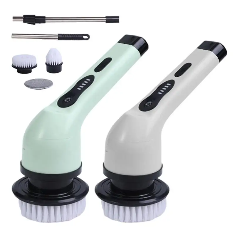 

Electric Handheld Bathtub Scrubber Brush Kit Cordless Electric Tub Cleaning Brush Set Handheld Electric Bathroom Cleaner Brush