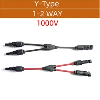 Connecteur solaire PV Type Y Type T connexion parallèle système de panneaux solaires connecteur étanche branche prise de connexion de cellule solaire 4