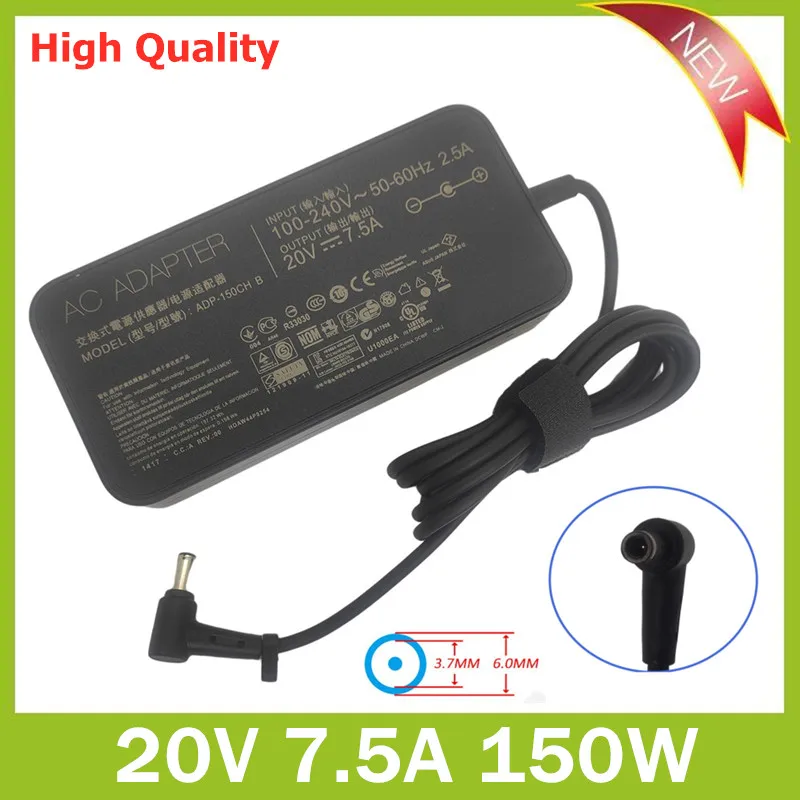 Adaptador do Poder do Portátil 150w 20v 7.5a 6.0×3.7 mm Adp150ch b para o Jogo Fx705dt do Tufo do Asus Fx505d Fx505du Fx505dt A18-150p1a