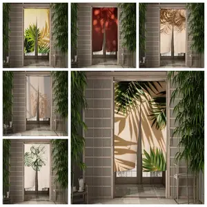 TIENDA EURASIA - Cortina para Puerta de Exterior de Tiras de Bambú, 90x200  cm, Diseño Estampado - AliExpress