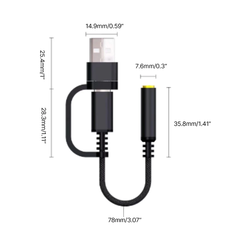 USB Type C to 3.5mm and Adapter, 2 in 1 USB C to Aux Adapter with Fast Charging for Earphone Dropship