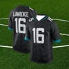 Jersey No.1/16/28 Travis Etienne Trevor Lawrence Fred Taylor Jacksonville Jaguars Prowler Throwback Player Jersey Black Tops 2