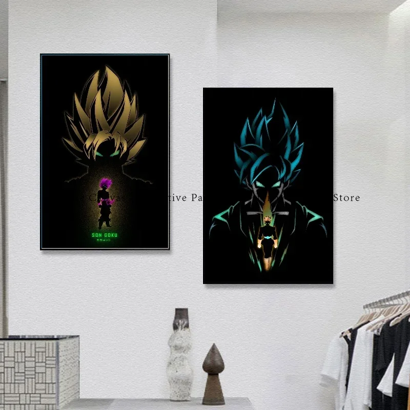 Canvas Painting Japanese Anime Dragon Ball Painting Character Goku Poster HD Print Wall Living Room Wall Art Decoration Picture