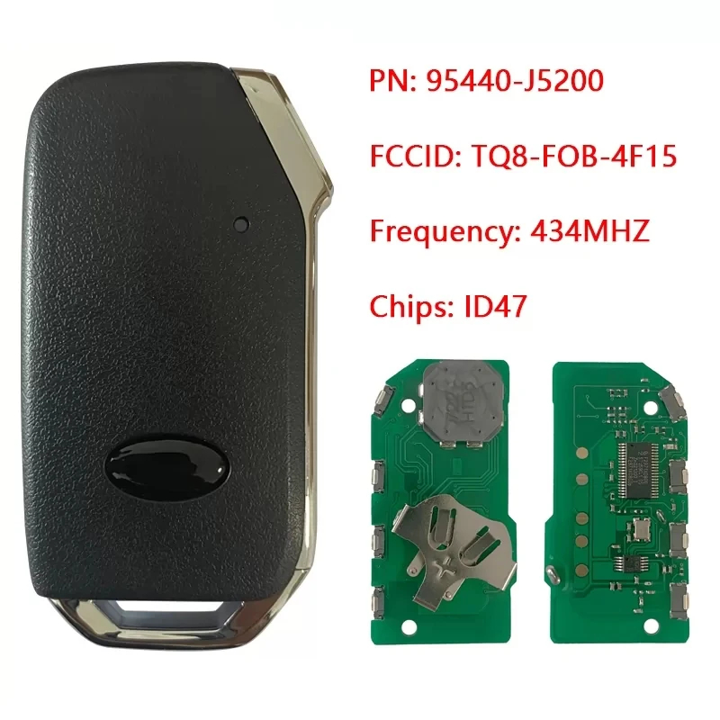 CN051154 Aftermarket 4 Button Smart Key For 2018 Kia Stinger  Keyless Entry Remote 47Chip 433Mhz FCCID Number 95440-J5200