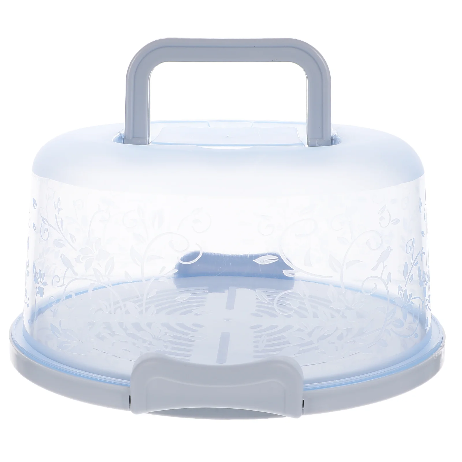 

Buckle Round Cake Carrier Portable Buckle PP Cake Box Baking Packaging Box with Handle Handy Cupcake Holder Tray Cake Packaging