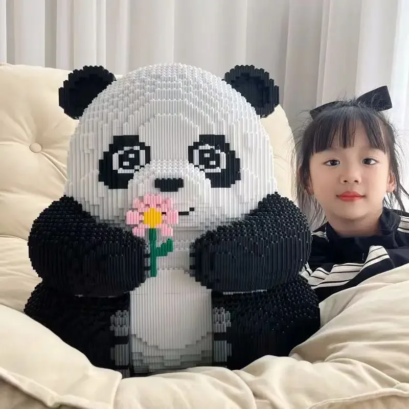 40Cm Giant Panda Small Particles Series Assembly Puzzle Building Block Toy Children's Educational Difficult Gift Ornament 4
