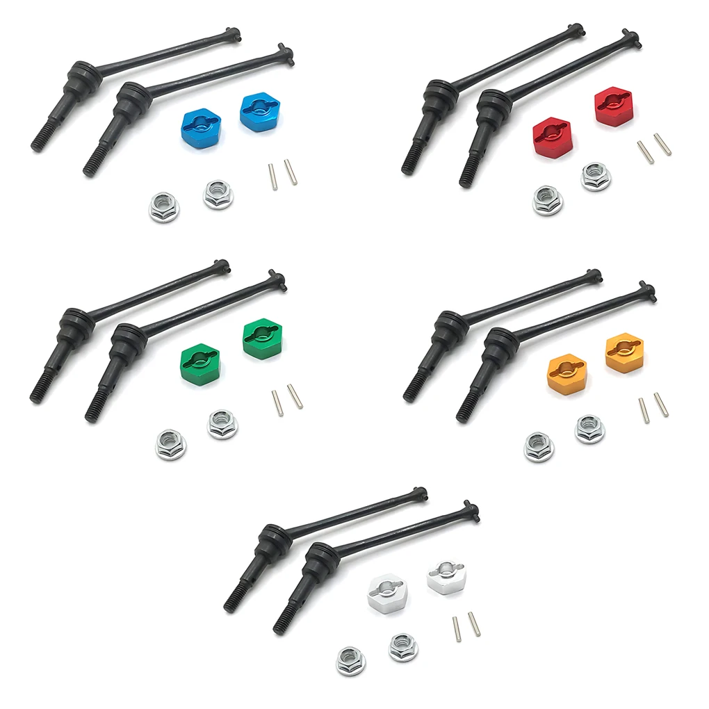 

for Wltoys 12428 12423 12427 Metal Front CVD Drive Shaft And Wheel Hex Adapter Nut for RC Car Wltoys Upgrade Parts