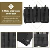 Triple Magazine Pouch Double-Layer Mag Pouches 6 Rounds Mag Bag Open-Top Molle Pouch Universal Cartridge Holder for M4 M14 M16 4