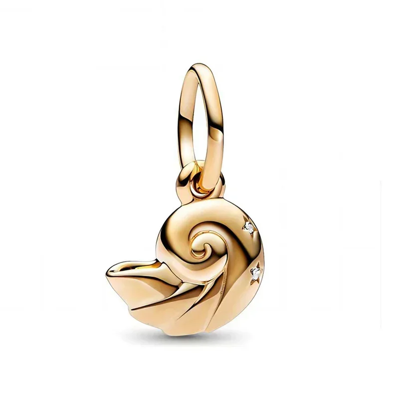 Pandora Disney The Little Mermaid Charm Shell Ciondola Il Fascino Per La Creazione Di Gioielli Perline Di Conchiglie Accessori Per Bracciali Da Donna 