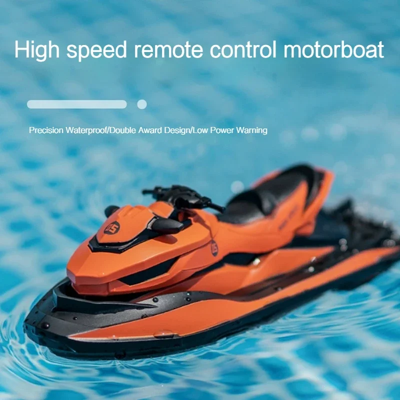 1:14 High-Speed Remote Control Jet Ski 2.4g Wireless Speedboat Electric Boat Simulation Model Boat Children Boy Toy Gift 2
