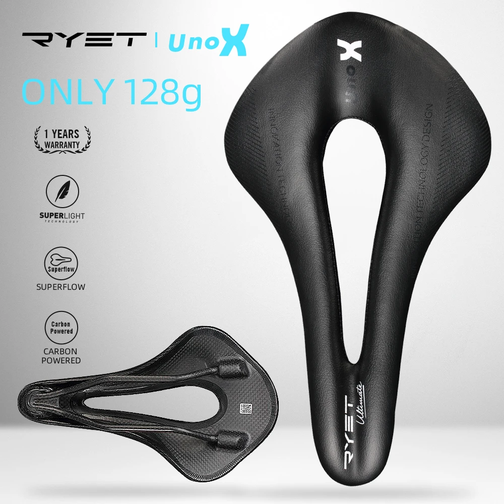 Ryet Carbon Leather Saddle Ultralight Road Bike Mtb Racing Pu Soft Seat