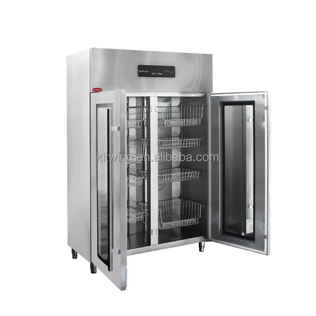 Commercial Freestanding Double Door Computer Panel Stainless Steel Kitchen Disinfection Sterilization Cabinet 2