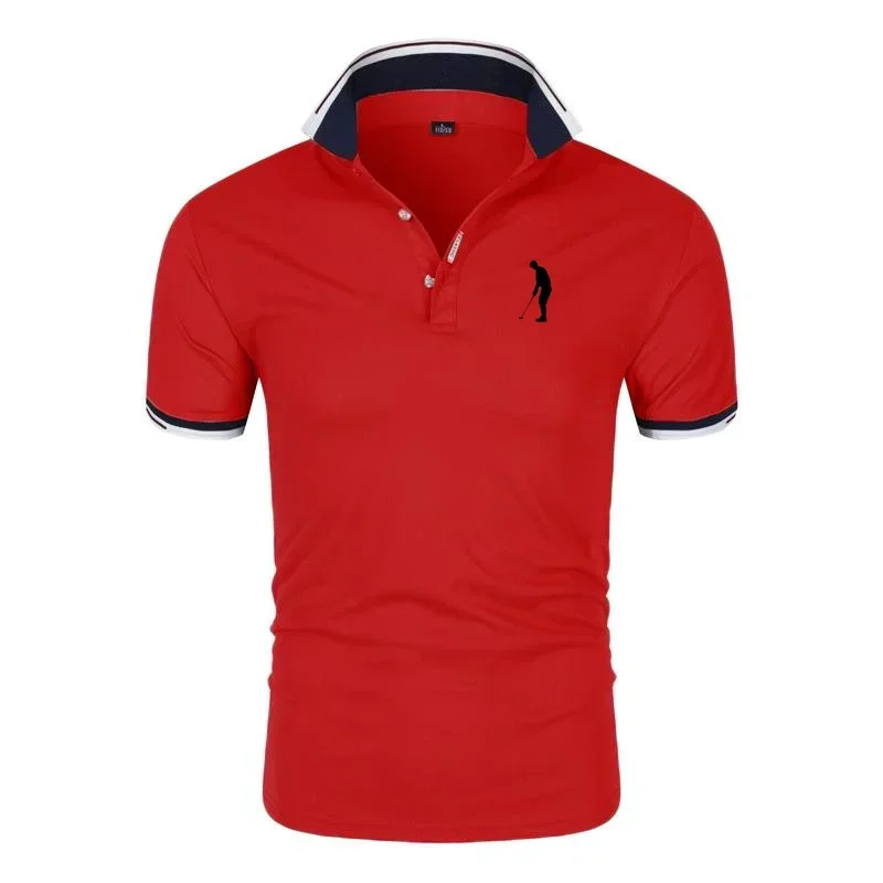 New Men's Golf Wear Women Summer Adolescent Drying Lapel Short Sleeve Classic Neutral Clothes Business Leisure POLO Tops