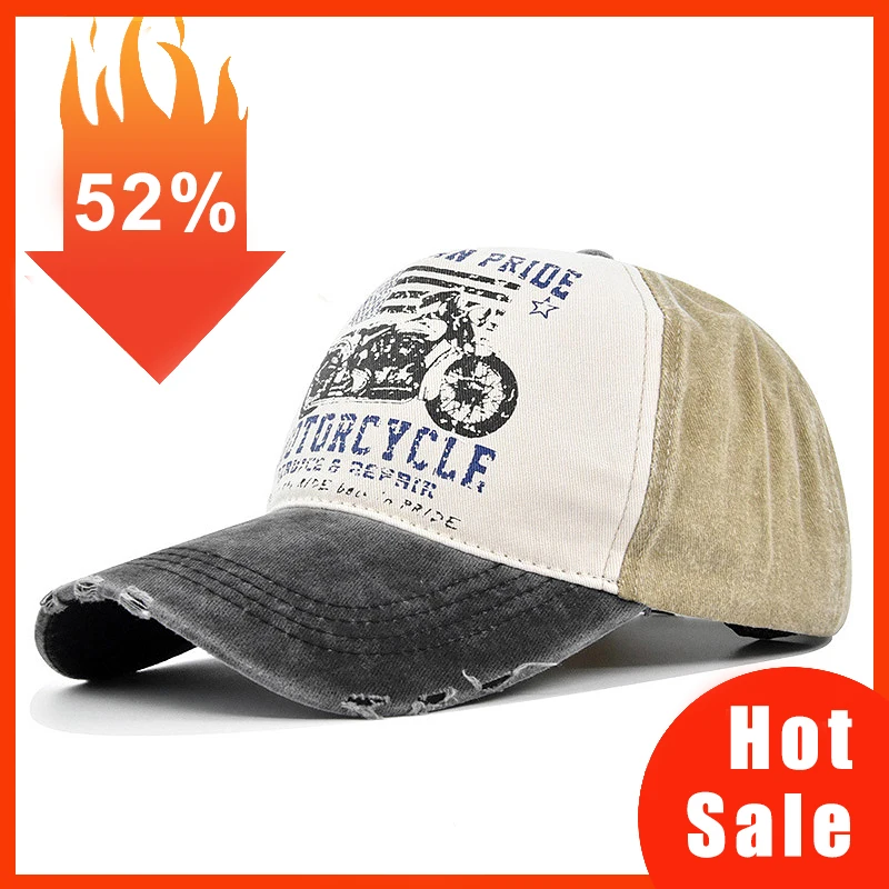 Hip Hop Hats for Women Men Motorcycle Graffiti Baseball Cap Wash Cotton Snapback Caps Summer Sun Hats Dad Hat Casquette Gorras
