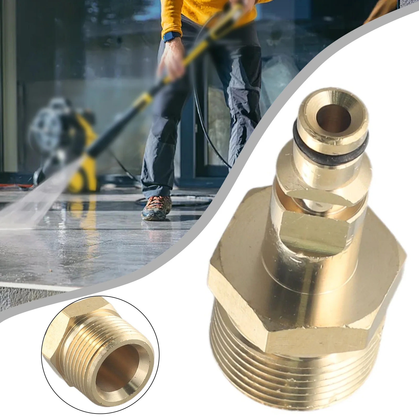 M22 Adapter High Pressure Washer Hose Pipe Quick Connector Convert Tool Garden Hose Pipe Quick Connector Conversion Tool